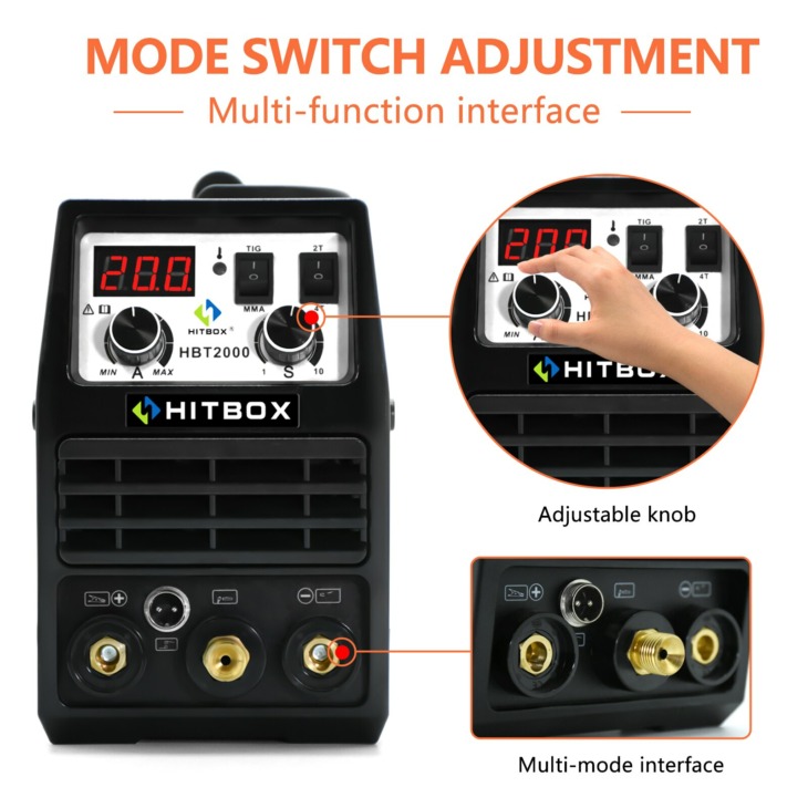 110v 220v Hitbox Hbt2000 Tig Arc 2 In 1 Hegesztő Nem Bot Elektróda Hf 2t 4t Tig Hegesztőgép 9993