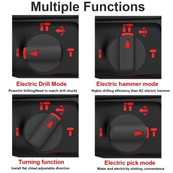 Drillpro 4 Funkció Brushless Akkumulátoros Ütvefúró Tölthető Hammer ...