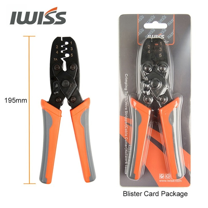 Iwiss Iws-1424B 240Pcs Vízálló Terminálok Crimper Plier Awg 24-14 (0,2-2,0Mm²) Hand Krimpelő Szerszám Időjárás-Csomag Csatlakozóhoz