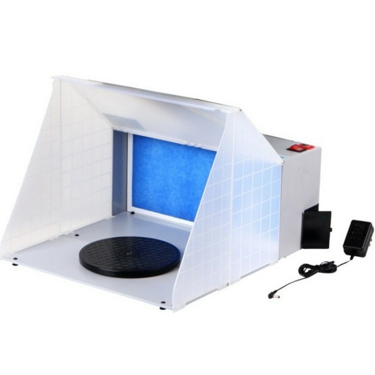Hordozható Airbrush Spray Booth Kit Airbrush Extractor Kipufogó Szűrő