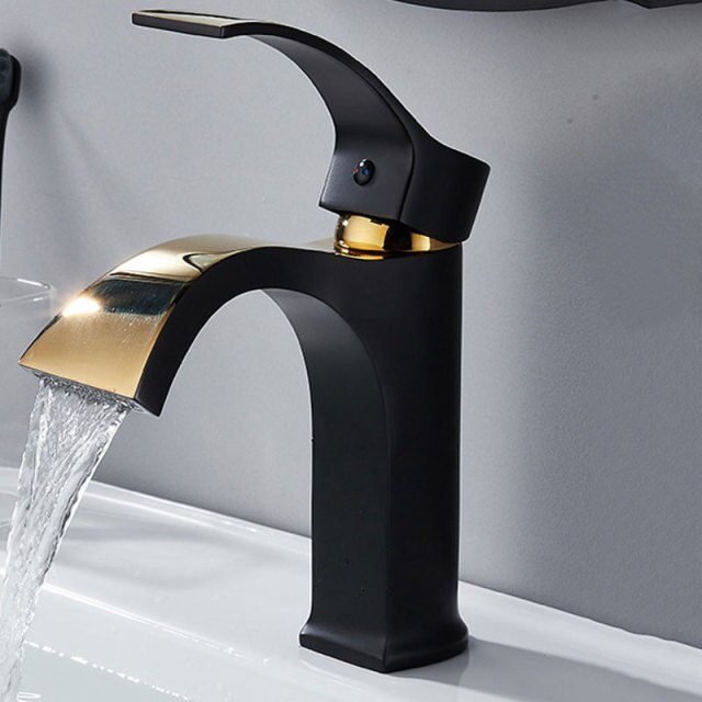 Qcfoison Fürdőszoba VízesésMedence Csaptelep Wc Sárgaréz Krómozott Kád