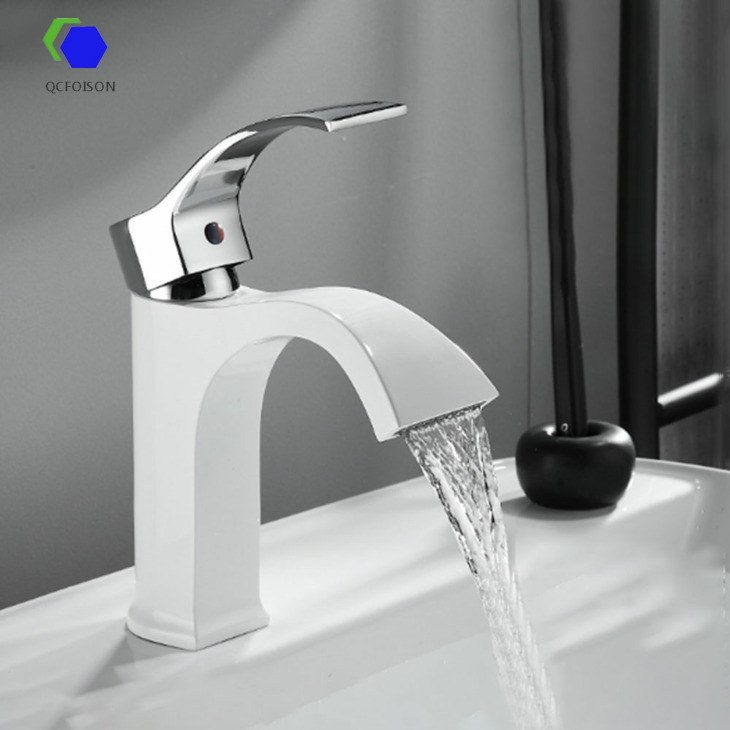 Qcfoison Fürdőszoba VízesésMedence Csaptelep Wc Sárgaréz Krómozott Kád