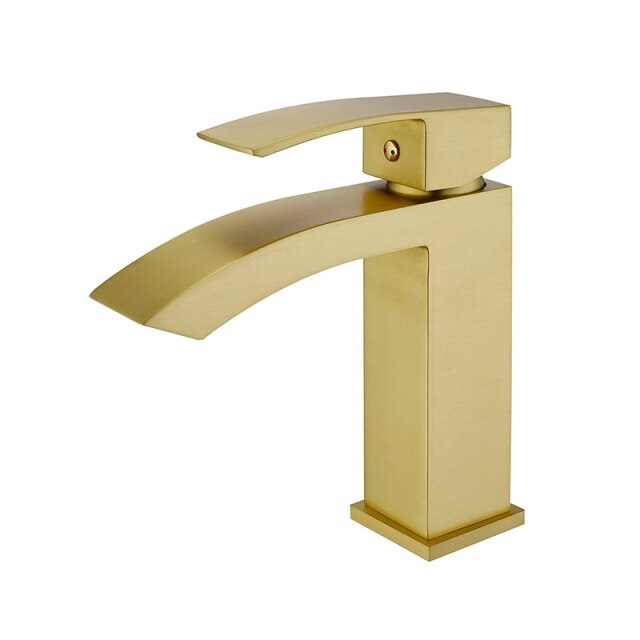 Brushed gold tap