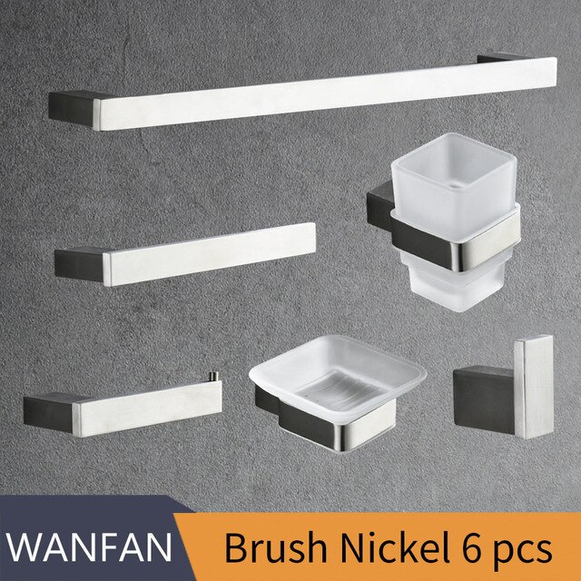 Brush Nickel 6 PCS