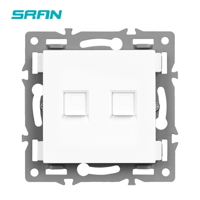 White Dual RJ45 Cat6